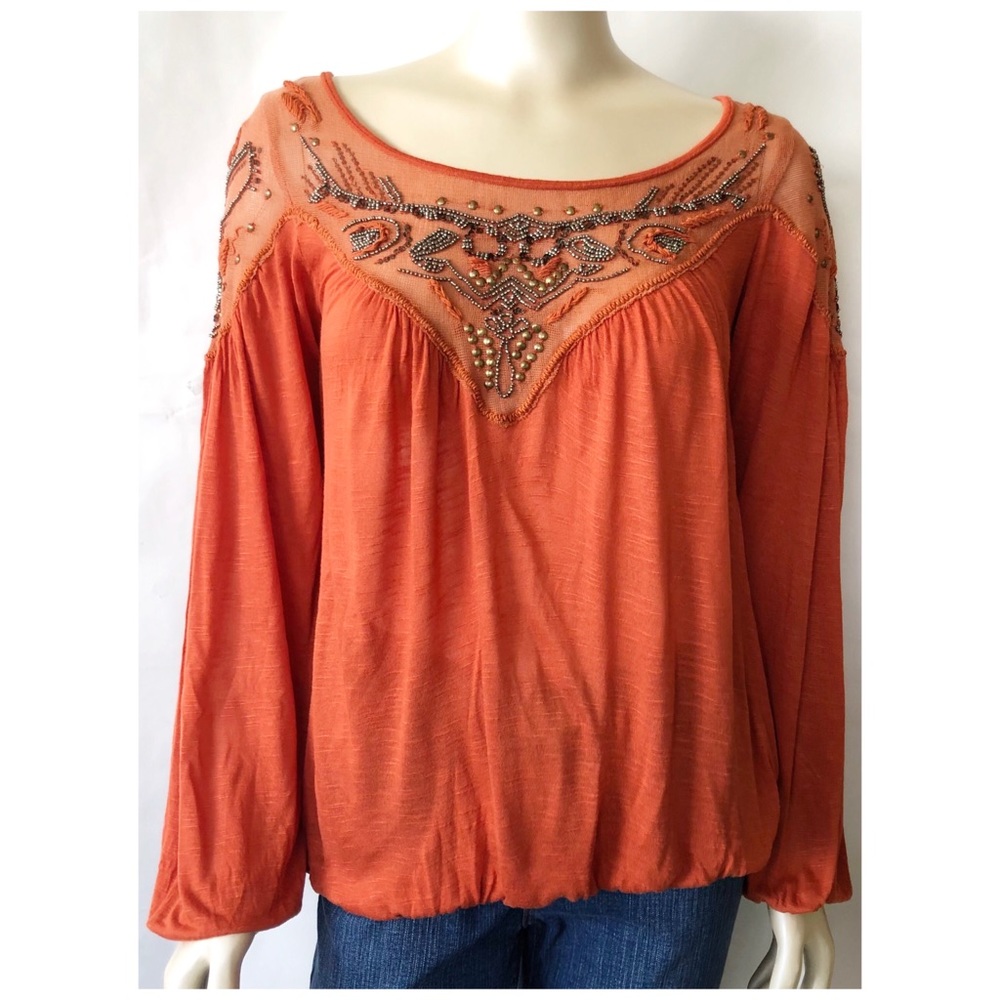 Free People ♥️ Embellished Top - Picture 7 of 8